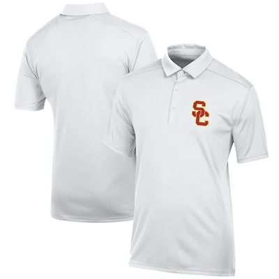 Polo classique jacquard blanc USC Trojans pour homme