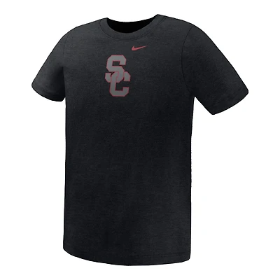 T-shirt de performance Nike USC Trojans Legend Color Pop noir pour enfants d'âge préscolaire