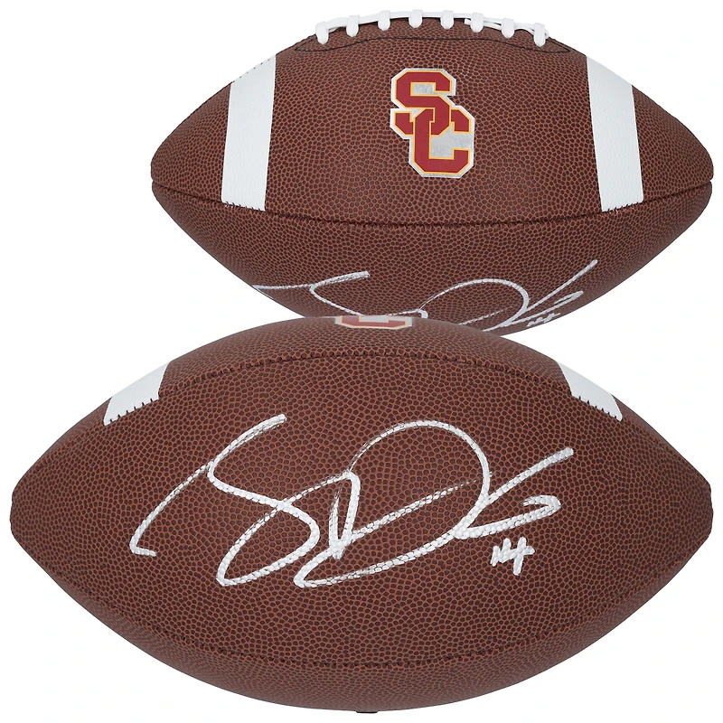 Ballon de football réplique Nike autographié par Sam Darnold des USC Trojans