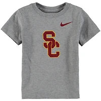 Toddler Nike Heathered Gray USC Trojans Logo T-Shirt