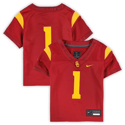 Maillot de football intouchable Nike #1 Cardinal USC Trojans pour tout-petit