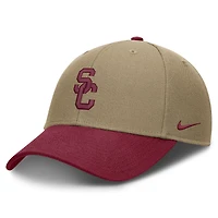 Casquette unisexe Nike beige/cardinal USC Trojans Primetime Rise Dri-FIT ajustable