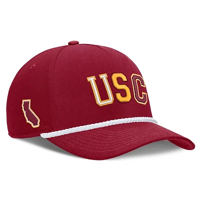 Unisex Nike Crimson USC Trojans 2026 Basketball Refresh 5-Panel Rope Rise Hat