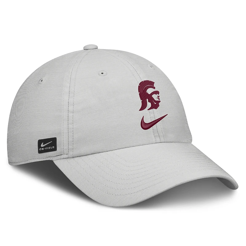 Casquette unisexe Nike grise USC Trojans 2026 On-Field Gameday Club, ajustable
