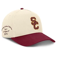 Casquette unisexe Nike Natural/Cardinal USC Trojans Campus Prep Rise ajustable