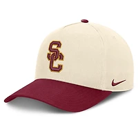 Casquette unisexe Nike Natural/Cardinal USC Trojans Campus Prep Rise ajustable