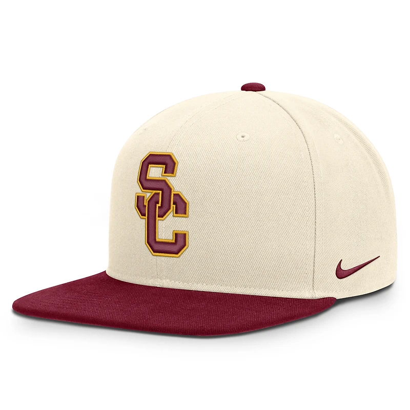 Unisex Nike Natural/Cardinal USC Trojans Campus Prep Snapback Hat