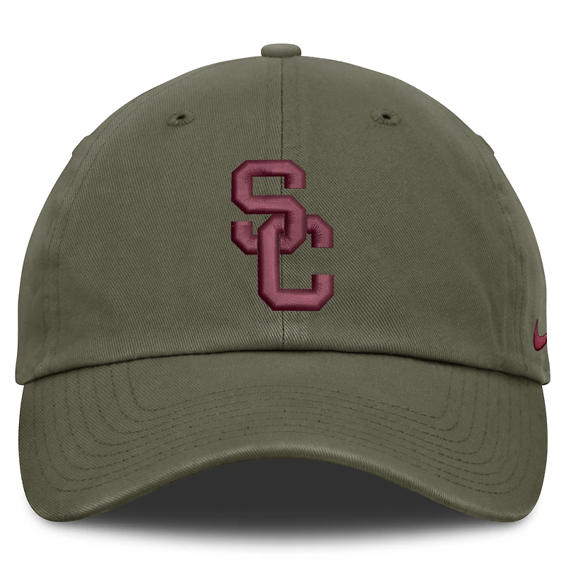 Casquette unisexe Nike olive USC Trojans Primetime Club ajustable