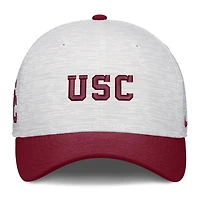 Casquette unisexe Nike blanche/cardinale USC Trojans Primetime Rise ajustable