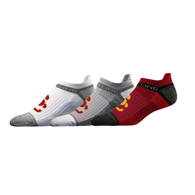 Unisex Strideline South Carolina Gamecocks Premium Low 3-Pack Ankle Socks Set
