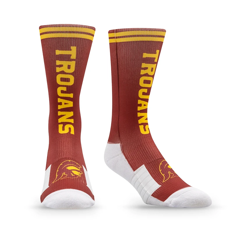Chaussettes unisexes Strideline USC Trojans Premium Wordmark Crew