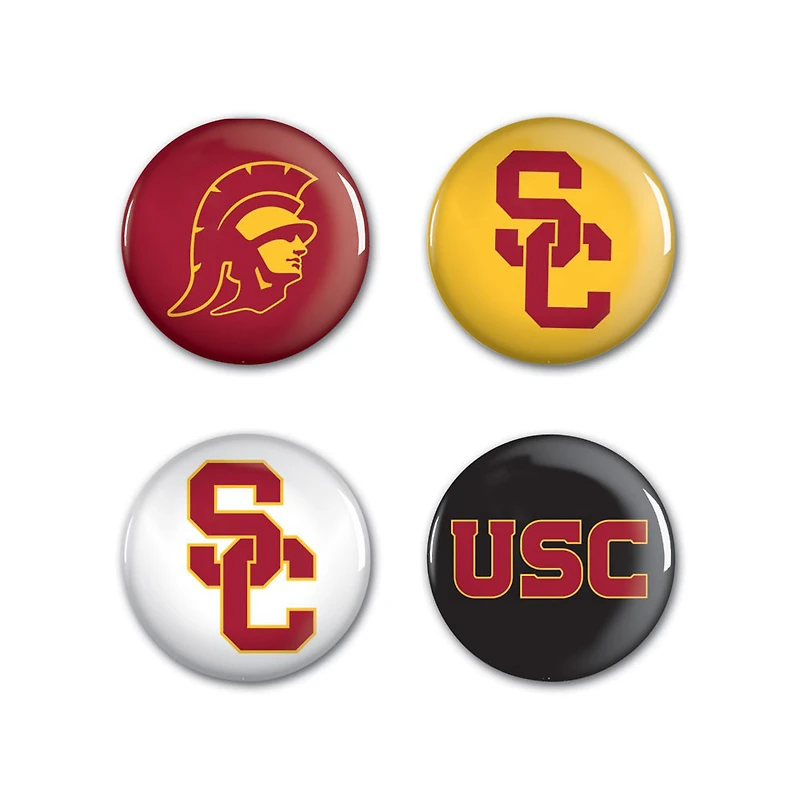 WinCraft USC Trojans 4-Piece Button Pack