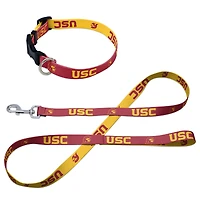Ensemble laisse et collier pour animaux de compagnie WinCraft USC Trojans