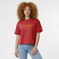 Women's Champion  Cardinal USC Trojans Waist Length Wordmark T-Shirt