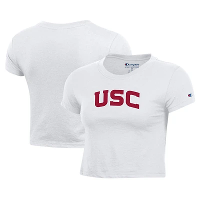 Women's Champion White USC Trojans Core Baby T-Shirt