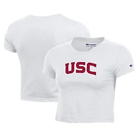Women's Champion White USC Trojans Core Baby T-Shirt