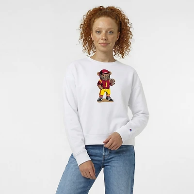 Women's Champion  White USC Trojans Teddy Bear Sweatshirt