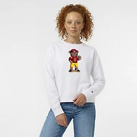 Women's Champion  White USC Trojans Teddy Bear Sweatshirt