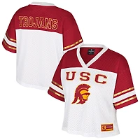 Maillot de football américain court USC Trojans Treasure pour femme, blanc, Colosseum