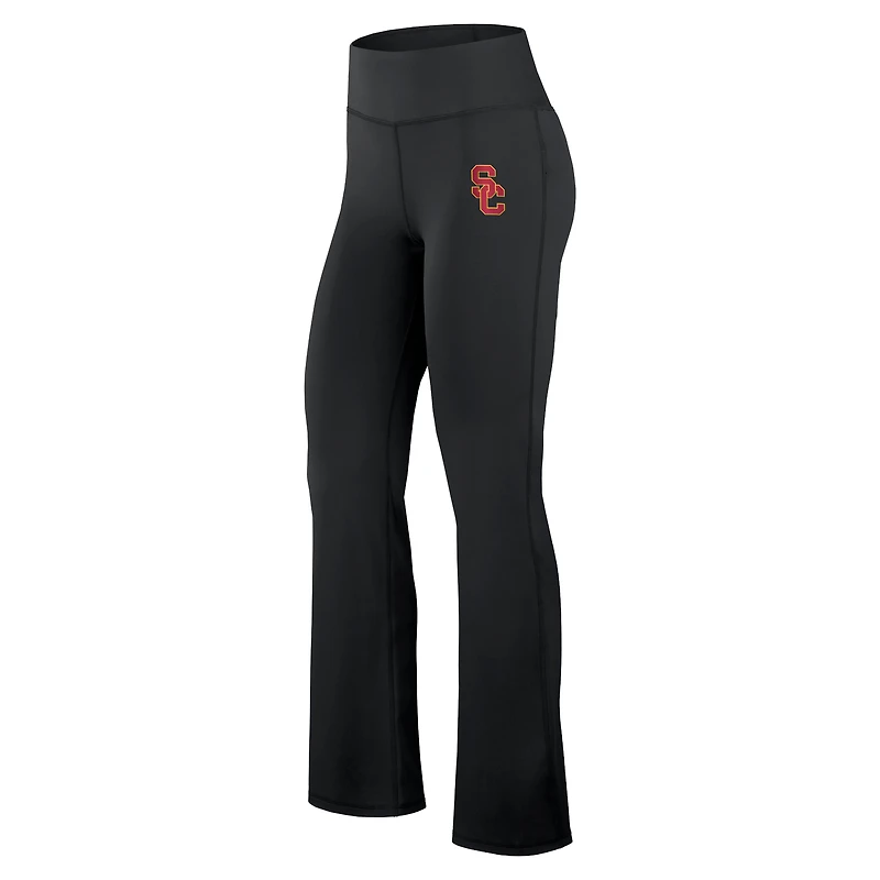 Women's Fanatics Black USC Trojans Training Camp Maxed Out Flare Leggings