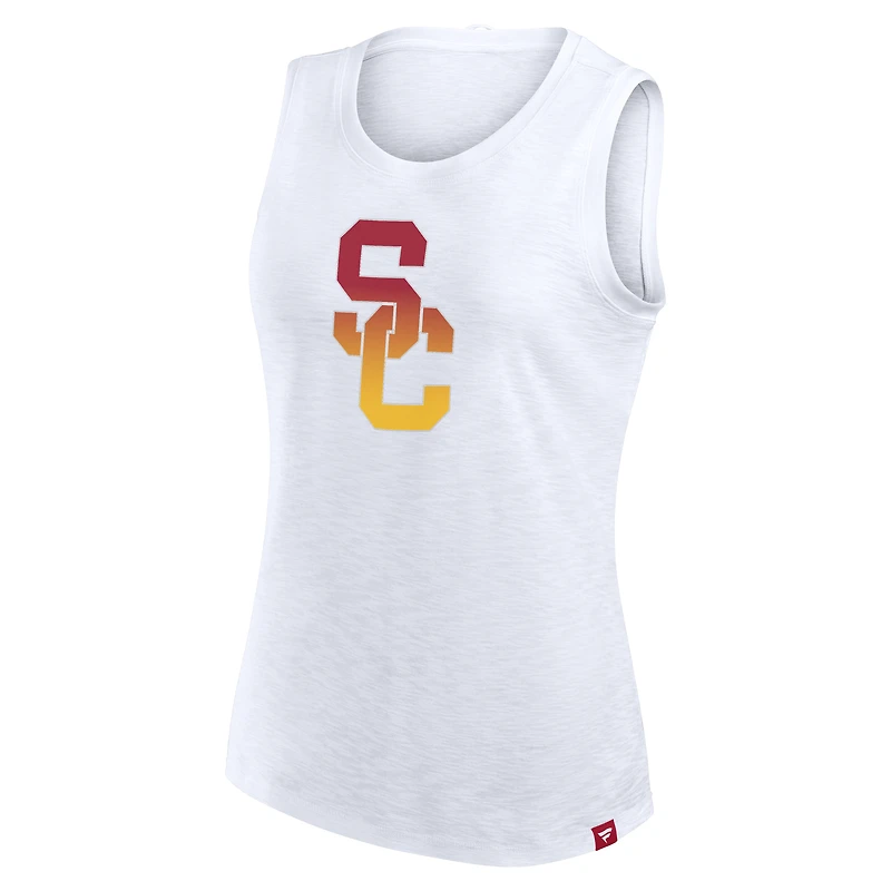 Débardeur blanc USC Trojans Activate Slub Fanatics pour femme