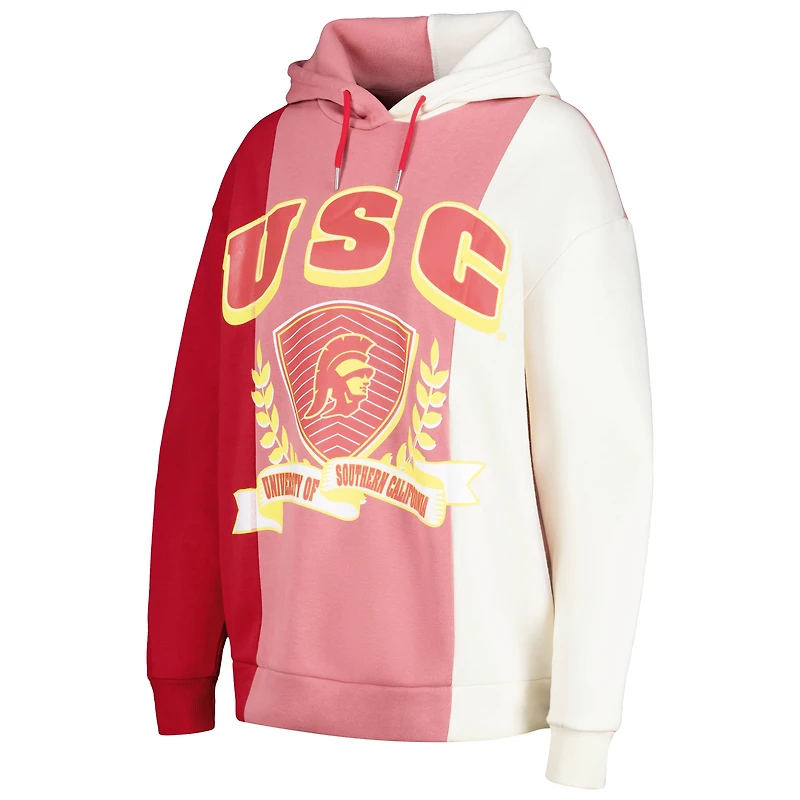 Sweat à capuche color block Gameday Couture Cardinal USC Trojans Hall of Fame pour femme