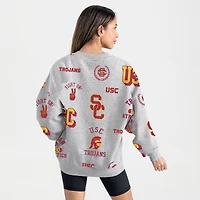 Sweat-shirt en molleton gris USC Trojans Always On Repeat pour femme