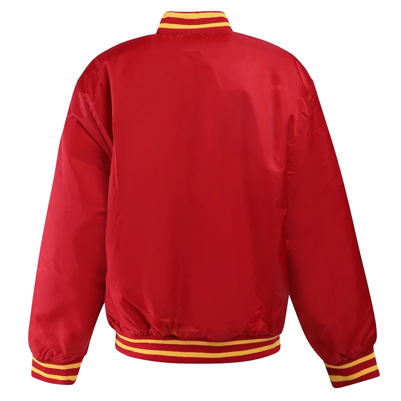 Veste à boutons-pression complète Hype and Vice Cardinal USC Trojans A-Game Varsity pour femme