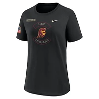 Women's Nike Black USC Trojans 2025 Military Appreciation Dri-FIT T-Shirt