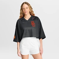 Maillot court Nike USC Trojans noir en maille Dri-FIT pour femme