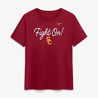 Women's Nike Cardinal USC Trojans Script Mantra Logo T-Shirt