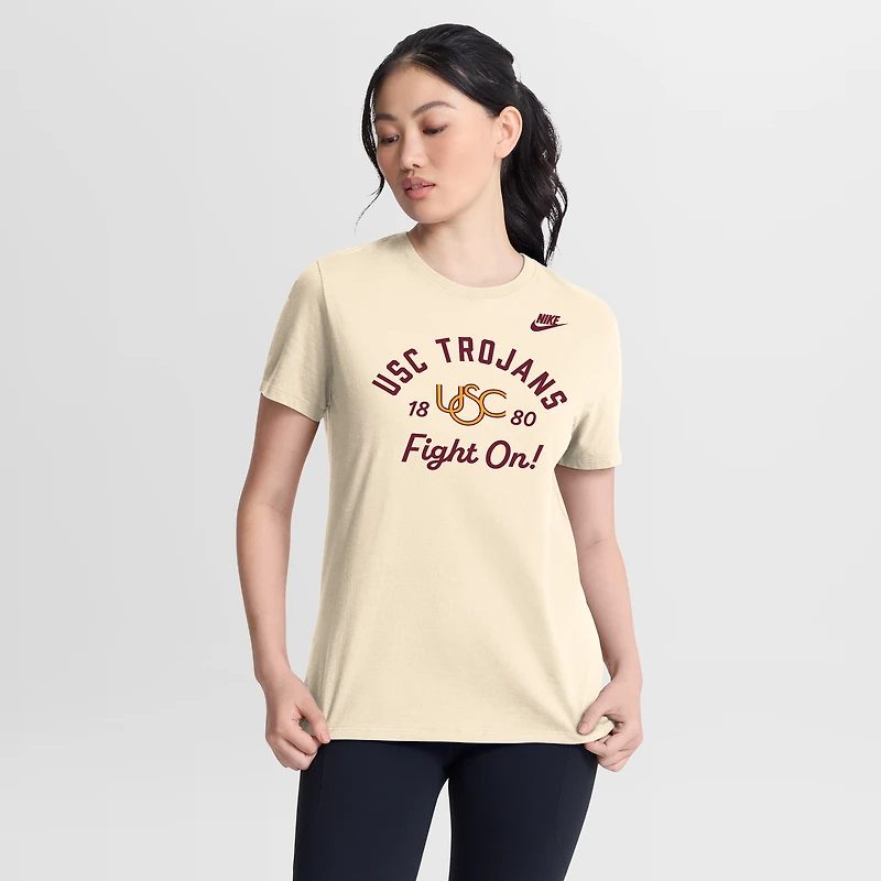 Women's Nike Natural USC Trojans Legacy Team Name T-Shirt