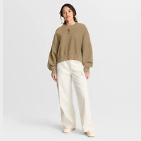 Sweat-shirt oversize Nike USC Trojans Phoenix pour femme, couleur beige