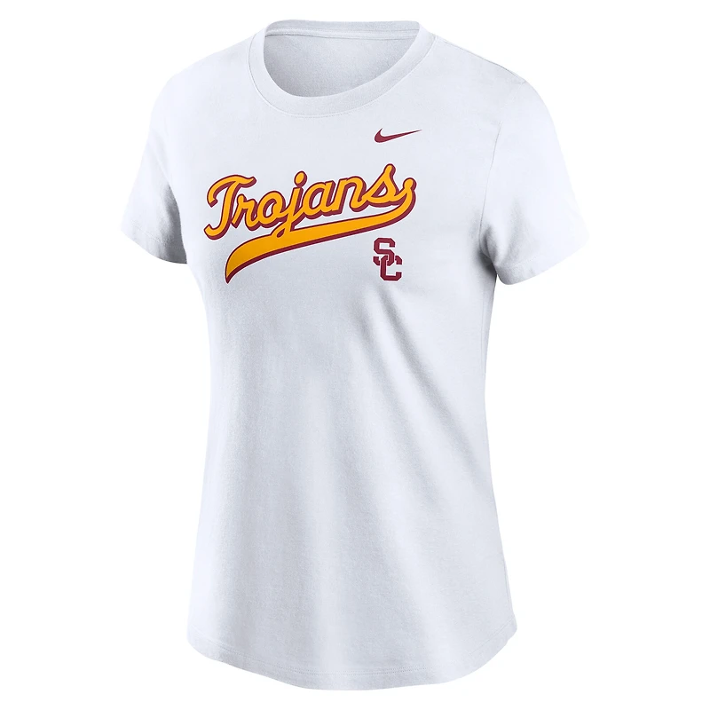 T-shirt Nike blanc pour femmes USC Trojans Local Script