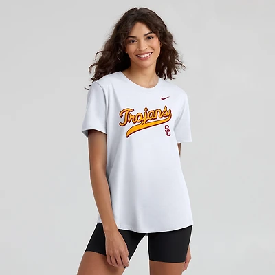 Women's Nike White USC Trojans Local Script T-Shirt