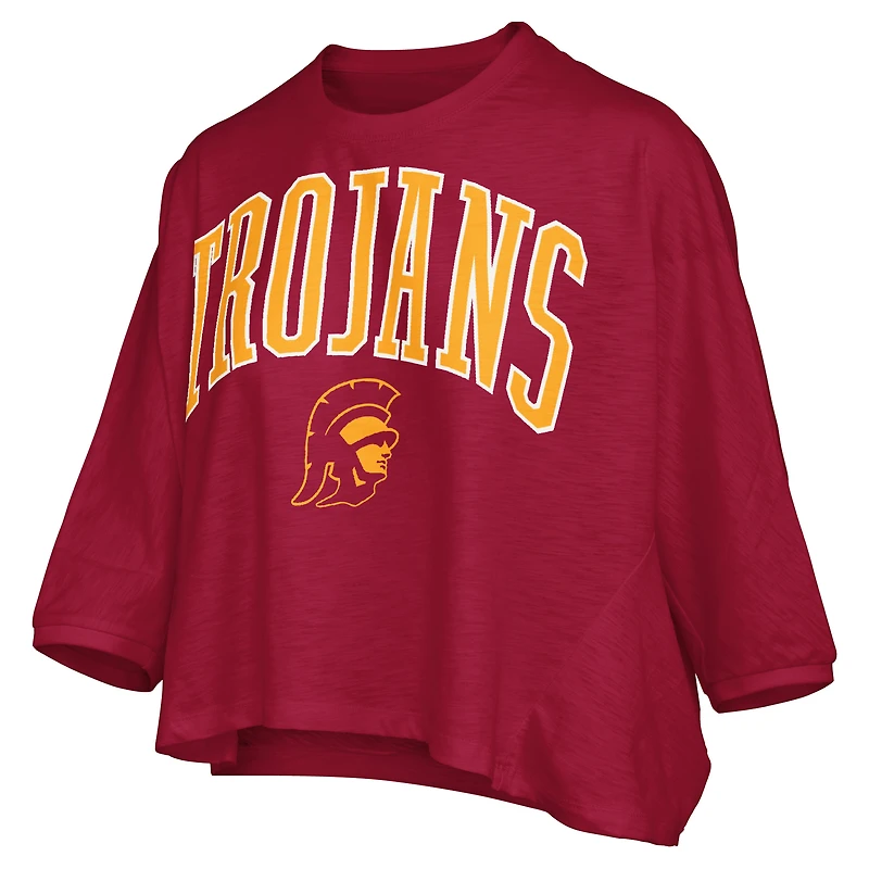 T-shirt surdimensionné pour femme avec logo USC Trojans et arches