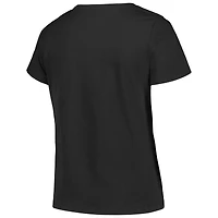 T-shirt noir à col rond et logo USC Trojans pour femme, grande taille, avec profil