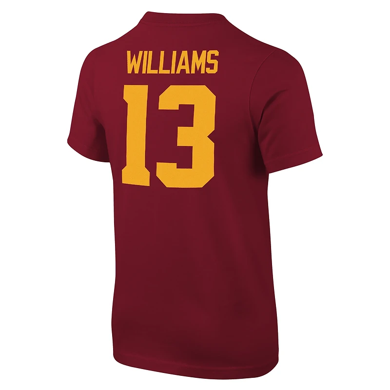 T-shirt Nike Caleb Williams Cardinal USC Trojans avec nom et numéro pour jeune