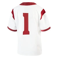 Youth Nike #1 White USC Trojans Away  Untouchable Jersey