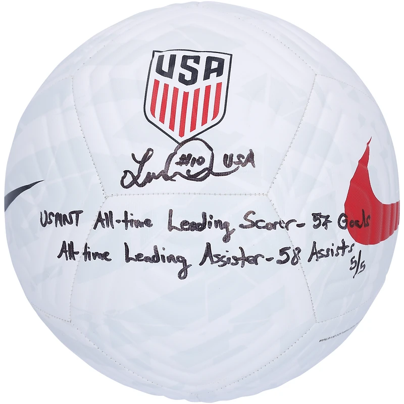 Ballon de football Nike autographié par Landon Donovan USMNT avec logo et inscriptions multiples - Édition limitée #5/5