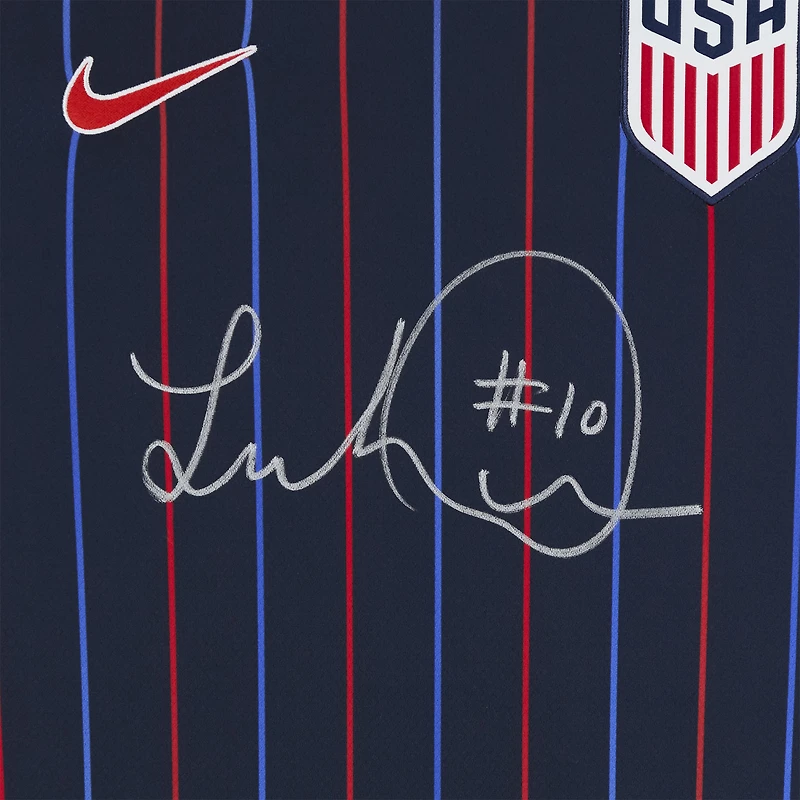 Maillot Nike authentique dédicacé par Landon Donovan USMNT, bleu marine 2025 - Signature sur le devant