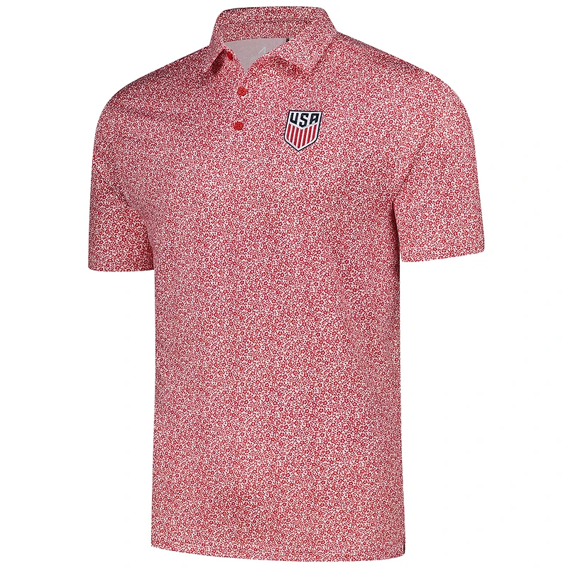 Polo rouge Antigua USMNT Field Ditsy pour homme