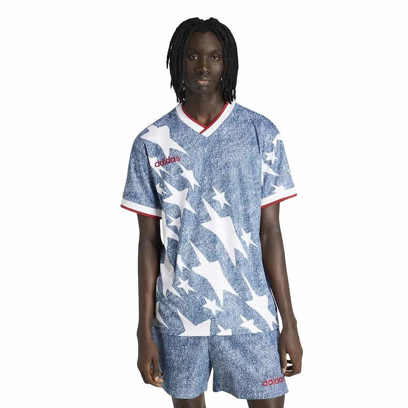 Men's adidas Blue USA 1994 Denim Graphic Fashion Jersey