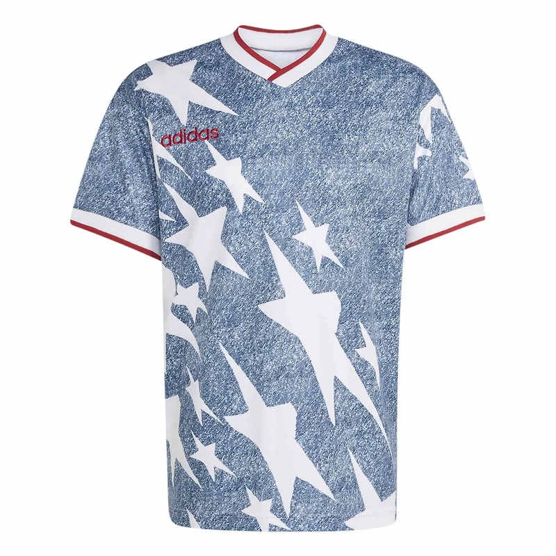 Men's adidas Blue USA 1994 Denim Graphic Fashion Jersey