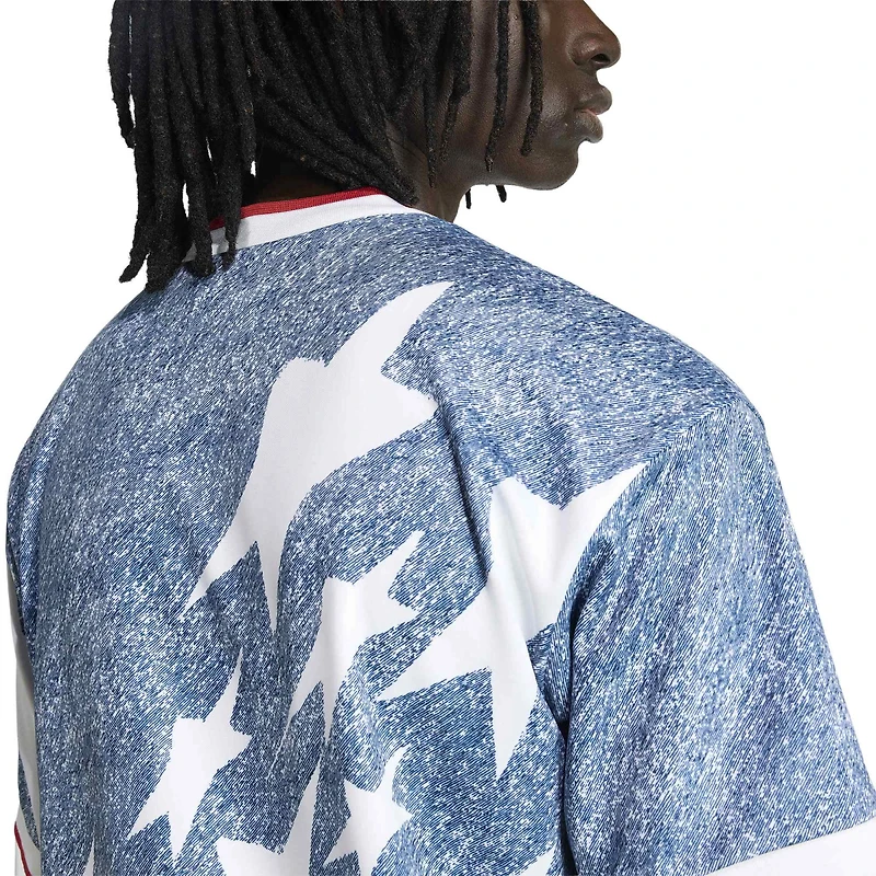 Men's adidas Blue USA 1994 Denim Graphic Fashion Jersey