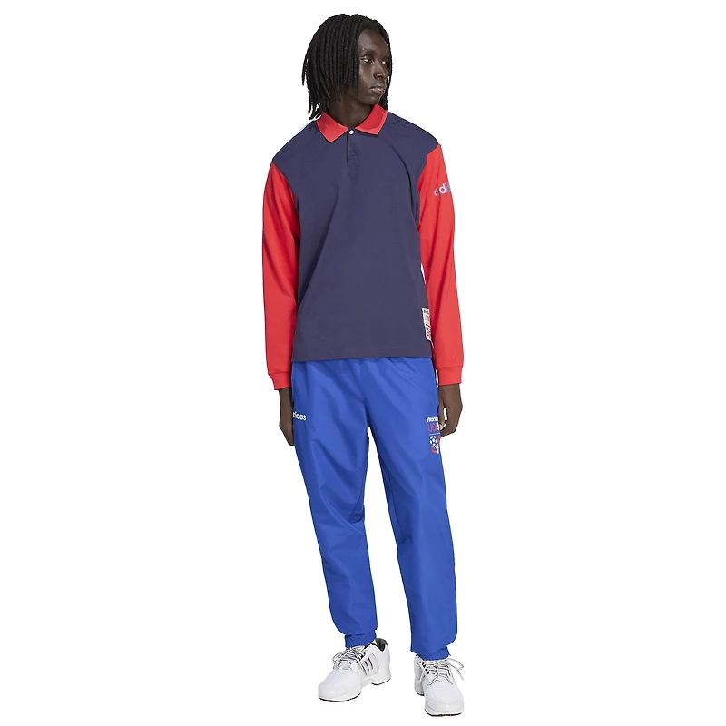Polo à manches longues adidas bleu marine/rouge pour homme, édition spéciale Coupe du Monde 1994 de l'équipe nationale américaine football (USMNT)