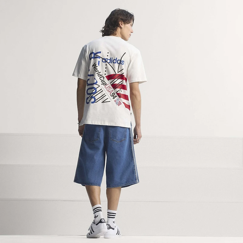 T-shirt graphique adidas blanc pour homme, édition USMNT Coupe du monde 1994