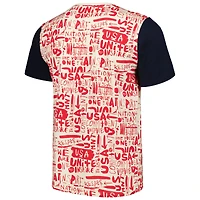 Men's Cream USMNT Allover Print Heavy Relaxed Fit T-Shirt