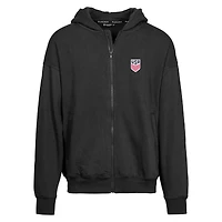 Sweat à capuche entièrement zippé USMNT Uphill noir Levelwear pour homme