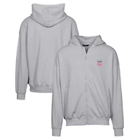 Sweat à capuche entièrement zippé USMNT Uphill pour homme, gris, Levelwear